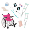 Our Generation - Heals On Wheels - Wheelchair Set - Medical Toy - 18-Inch Doll Accessories - Pretend Play - Toy for Kids 3 Years