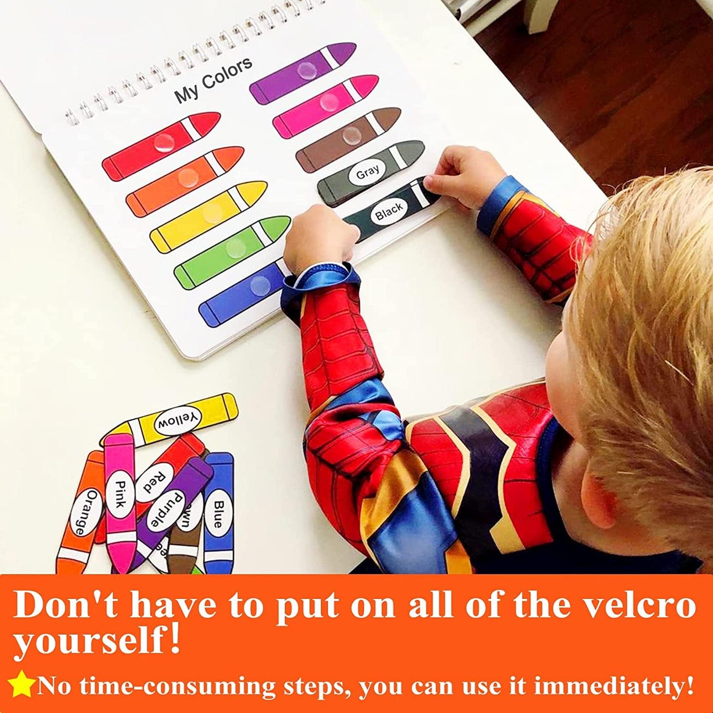 Han-Mm Busy Book For Kids, Montessori Preschool Learning Activities, 30 Themes With 8 Marker, Workbook Activity Binder For Toddl