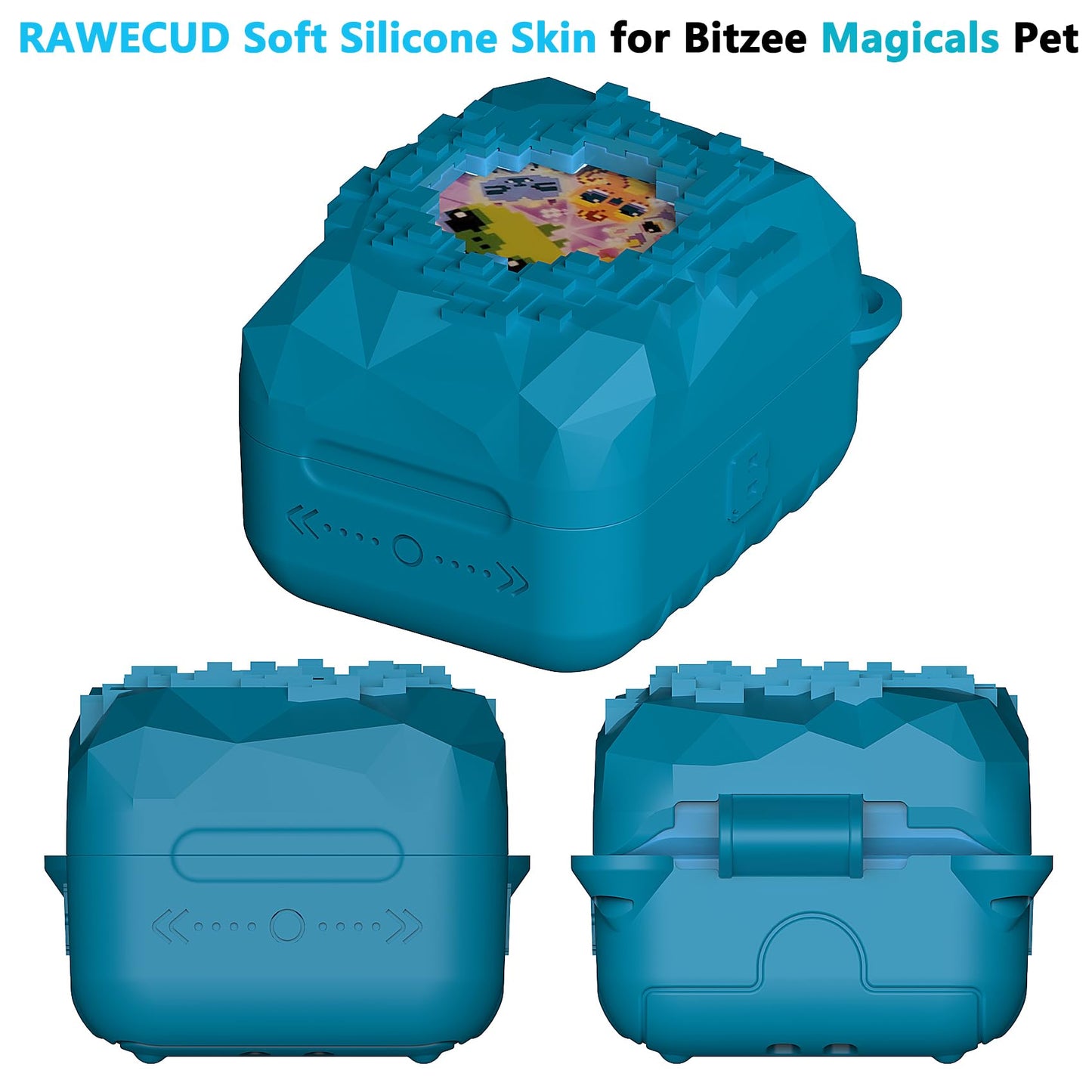 Silicone Case For Bitzee Magicals Interactive Toy Digital Pet, Protective Skin Cover For Bitzee Magicals Virtual Electronic Digital Pet And Case Accessories (Case For Bitzee Magicals) (Blue)