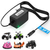 IBERLS 12V Battery Charger for Kids Ride On Toys - Plastic, Model BS-0998, Universal Power Supply for SUVs, Ferraris, and Mercedes