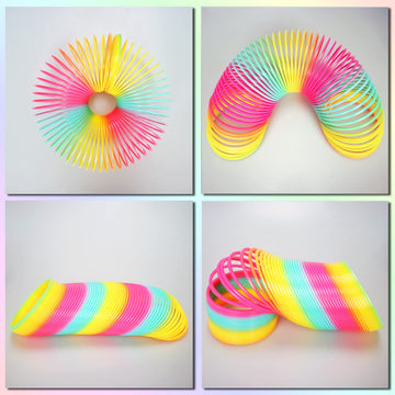 Vinciph Giant Classic Rainbow Coil Magic Spring Toy,Jumbo Novelty Plastic Spring Toy for Boys and Girls Birthday Christmas Party