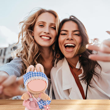 17cm Doll Clothes Set enhanced Jeans & Knitted Sweater Outfit for 17cm 15cm Dolls Cute Dress Up Fashion No Doll Included (Pink/Blue 17cm/15cm)