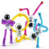 Eowvsio 4Pcs Valentines Day Gifts For Kids,Astronaut Pop Tubes Valentines Fidget Toys,Autistic Travel Valentines Toys,Valentine