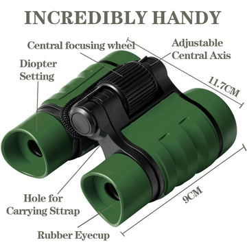 Binoculars For Kids,Kid Binoculars Outdoor Exploration Kit Age 3-12,Compact Shockproof Binoculars Kids,Toddler Binoculars Nature