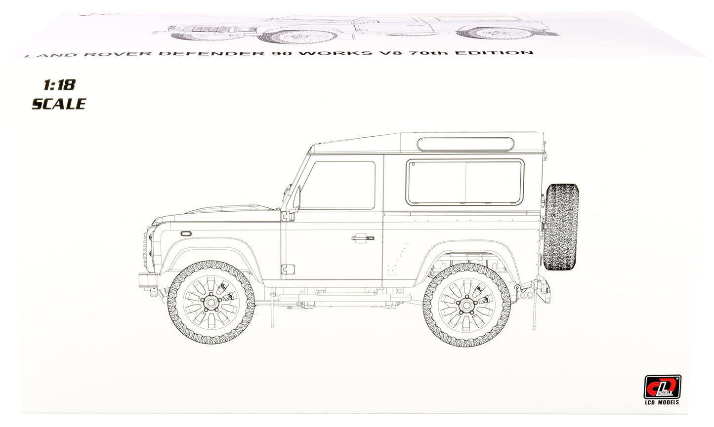 LCD MODELS 1/18 Defender 90 Works V8 70Th Edition 2018 LCD18007-Si