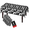 ATFUNSHOP Halloween Tablecloth Plastic 4PACKS 54 X 108 Rectangular Ghost Disposable Table Cover Waterproof Spillproof Table Clot