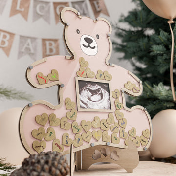 The Real Bossy Baby - Teddy Bear Baby Shower Decorations Guest Book - We Can Bearly Wait For Girl- Centerpiece - Woodland - Ultr