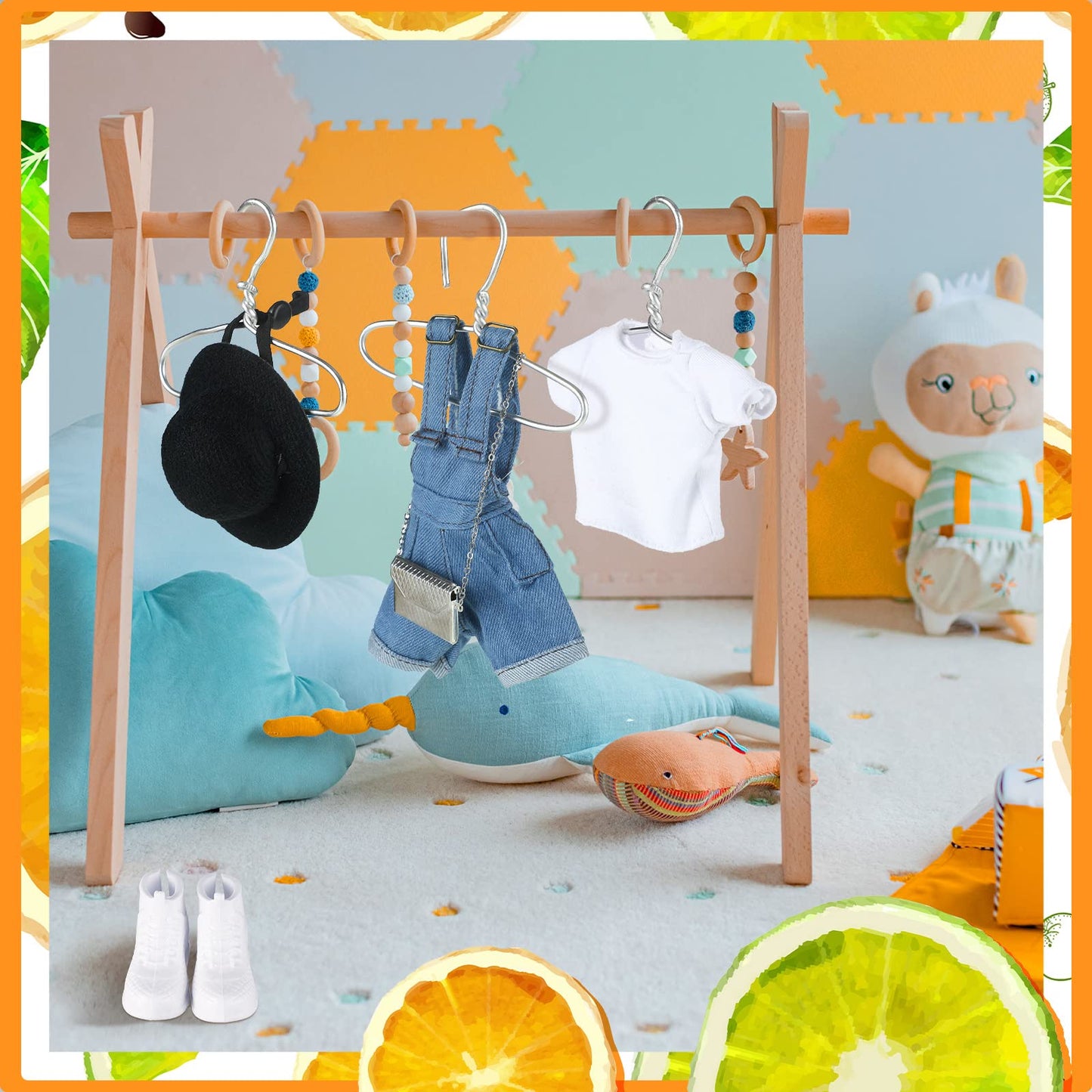 Geyoga Doll Clothes 12 Inch Doll Accessories Casual Wear Clothes Outfits With Shoes Socks Hat Bag Top Jumpsuit Set Gift(Light)
