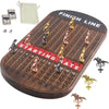Medikaison Large 21 Inches Horse Race Board Game Thickened Wood Finish Line Horse Racing Game For Friend'S Party Included 11 Met