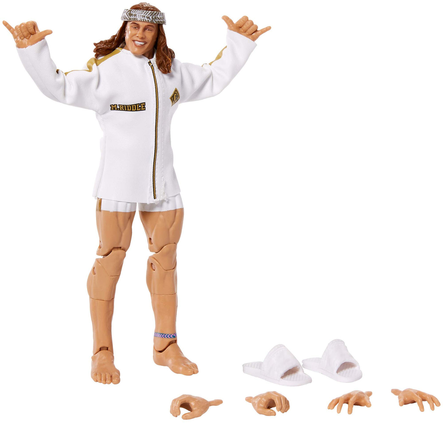 Wwe Matt Riddle Elite Series #78 Deluxe Action Figure With Realistic Facial Detailing, Iconic Ring Gear & Accessories