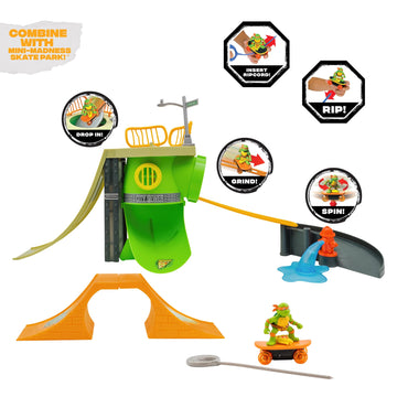Teenage Mutant Ninja Turtles Skate Park Playset - Classic Edition, Orange, Model 71094, Plastic Toy for Kids Ages 3+