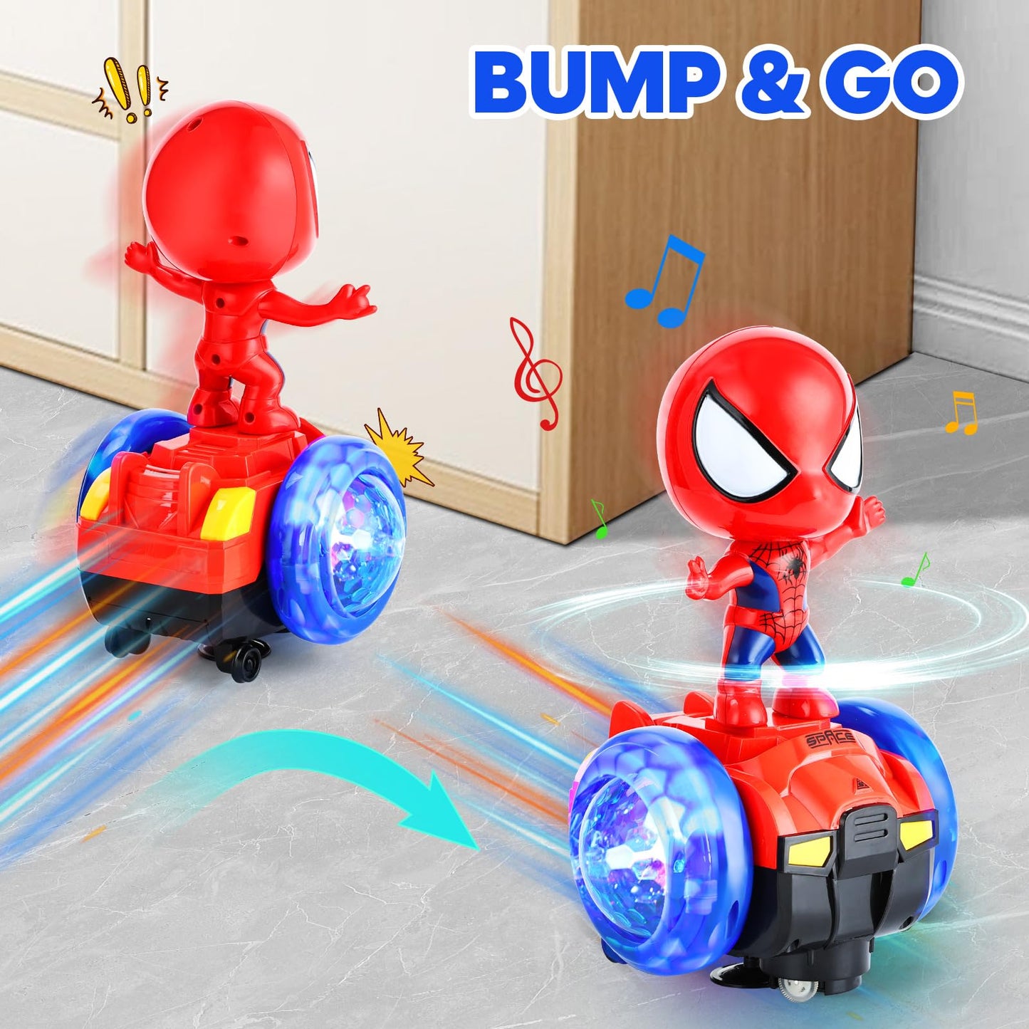 Toys For Boys 4-6,Dancing Robot Sensory Toy Car With Colorful Flashing Lights & Music,Fun Birthday Christmas Stocking Stuffing G