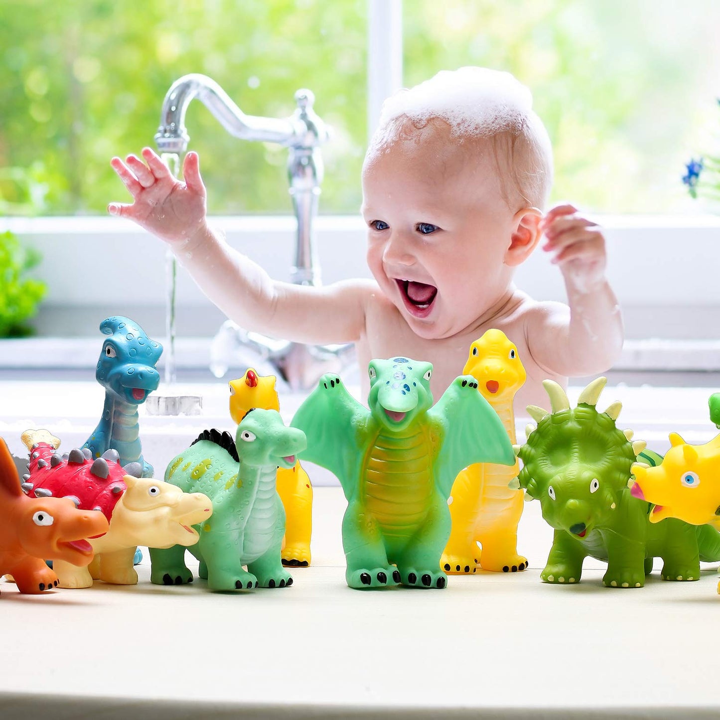 Hely Cancy Dinosaur Bath Toys - Squirt Bath Toys For Kids,Baby Bath Toys For Shower Water Pool Toys