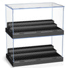 Kku Display Case For Minifigure Action Figures Blocks, Acrylic Minifigure Display Case Box Storage With 3 Movable Steps Gift For