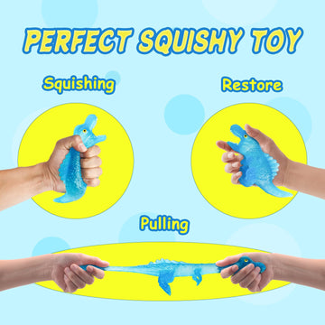 BENSE Easter Egg Stuffers, Fufu Taba Squishy Dinosaur Toys 4.4in Tall Party Favors for Kids, Stress Relief Toys, Autism Sensory