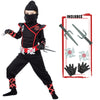 Ninja Costume For Boys Halloween Luxury Costume Red Dragon Ninja Muscle Costume For Kids