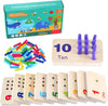 Gserin Wooden Counting Numbers Peg Board For Kids, Montessori Math Toy For Toddlers, Math Manipulatives Preschool Early Learning