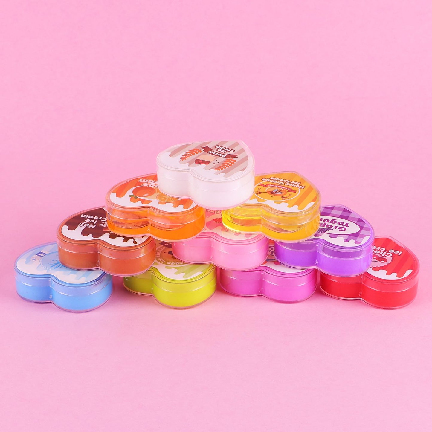 24 Pack Valentines Day Gifts Slime Hearts For Kids Classroom & Party Gifts Exchange, Valentines Cards For Valentine Party Favor,