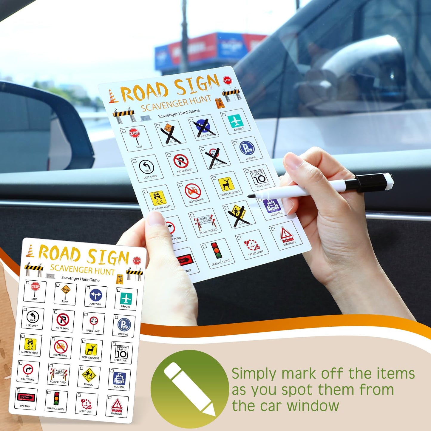 Hoolerry 12 Pcs Scavenger Hunt For Kids 24 Themed Scavenger Hunt Cards Nature Camping Road Trip Vehicle Birthday Valentines Game