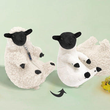 AGRIMONY Cute Blackwhite Shaved Sheep Plush Toy - Small Kawaii Lamb Stuffed Animal for Kids, Teens, and Women - Perfect Gift for Any Occasion