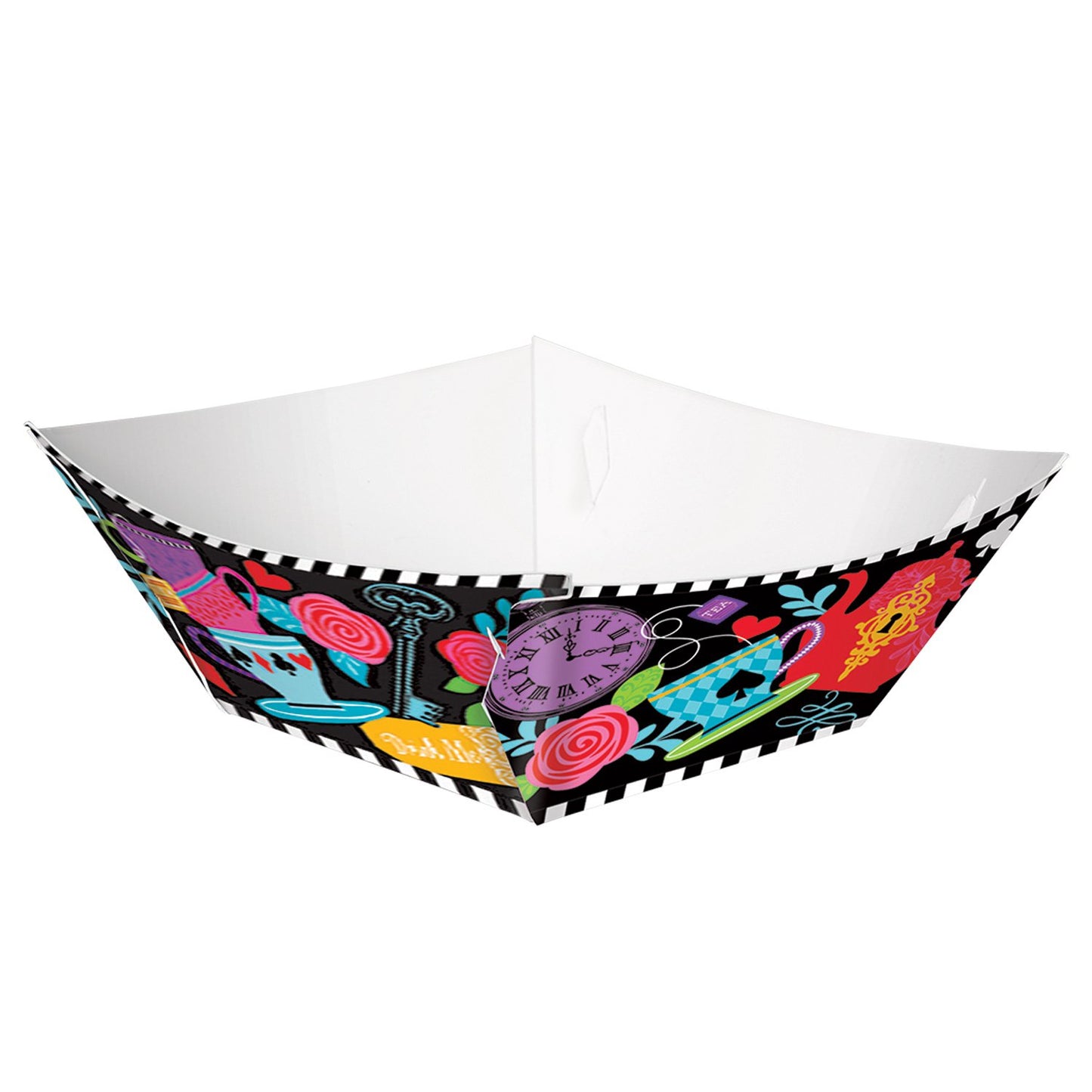 Amscan 430532 Mad Tea Party Snack Bowls, Multicolor