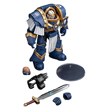 JOYTOY Warhammer 40K 1/18 Action Figures Ultramarines Cataphractii Terminator Squad Sergeant with Power decorative replica blade Collectible Model