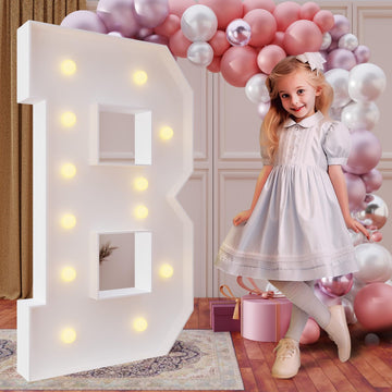 Imprsv 4Ft Marquee Light Up Letters For Birthday Party Decorations Large Marquee Letters For Baby Shower Bridal Shower Anniversa
