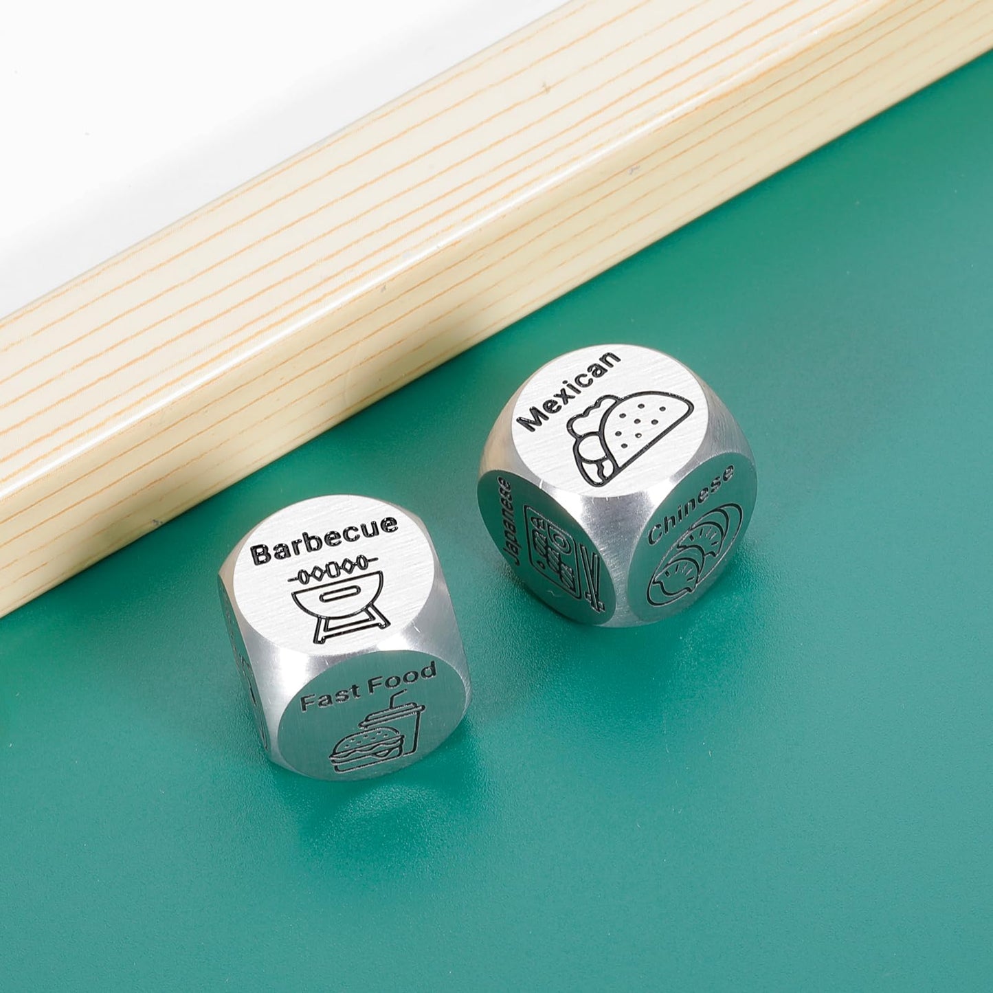 2PCS Food Dice for Couples Wedding Gifts for Newlyweds Bridesmaid Gifts Bachelorette Party Gifts Bridal Shower Gifts 11th Annive