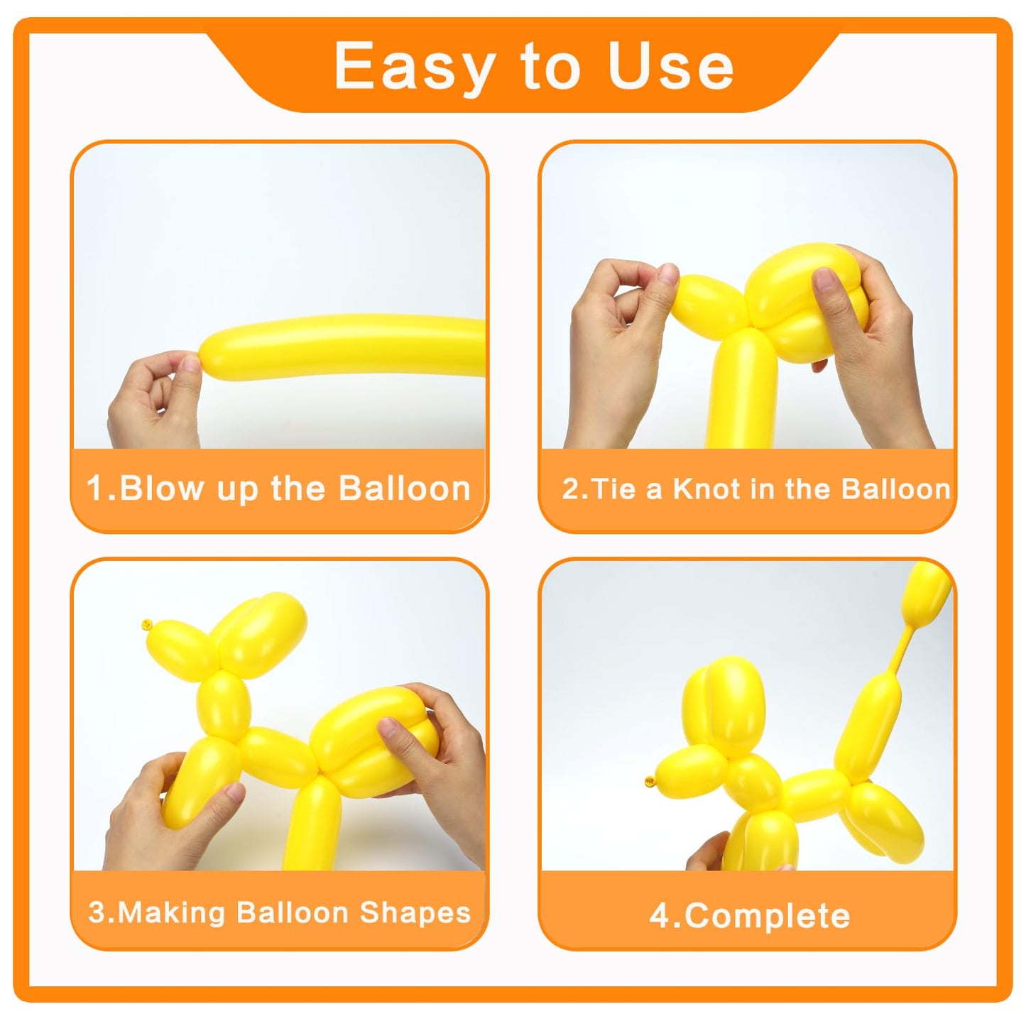 Pigetale 100Pcs 260Q Long Skinny Balloons Rainbow Twisting Animal Balloons Assorted Color Thickening Latex Modeling Magic Balloo