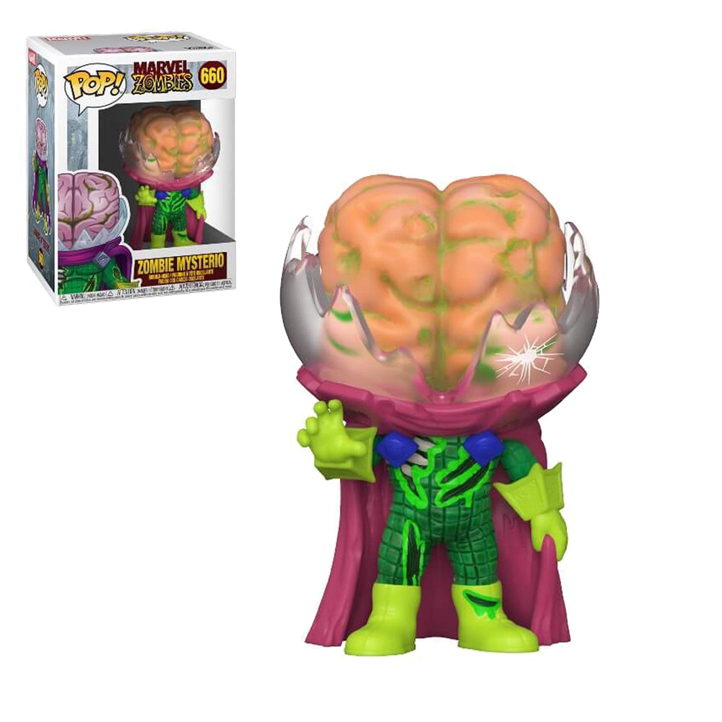 Funko Pop! Marvel Zombies Mysterio Vinyl Bobblehead - Standard Size, Multicolor, Model 49124