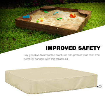 Hoypeyfiy Sandbox Protective Cover With Drawstring (47 * 47 Inches, 59 * 59 Inches) - Kids Sandpit Cover For Sand And Toys Prote