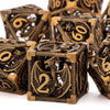 KERWELLSI Hollow Metal DND Dice Set, Dungeons and Dragons Dice Set with Gifts Box, 7pcs D&D Dice Set, Polyhedral Dice Set for RP