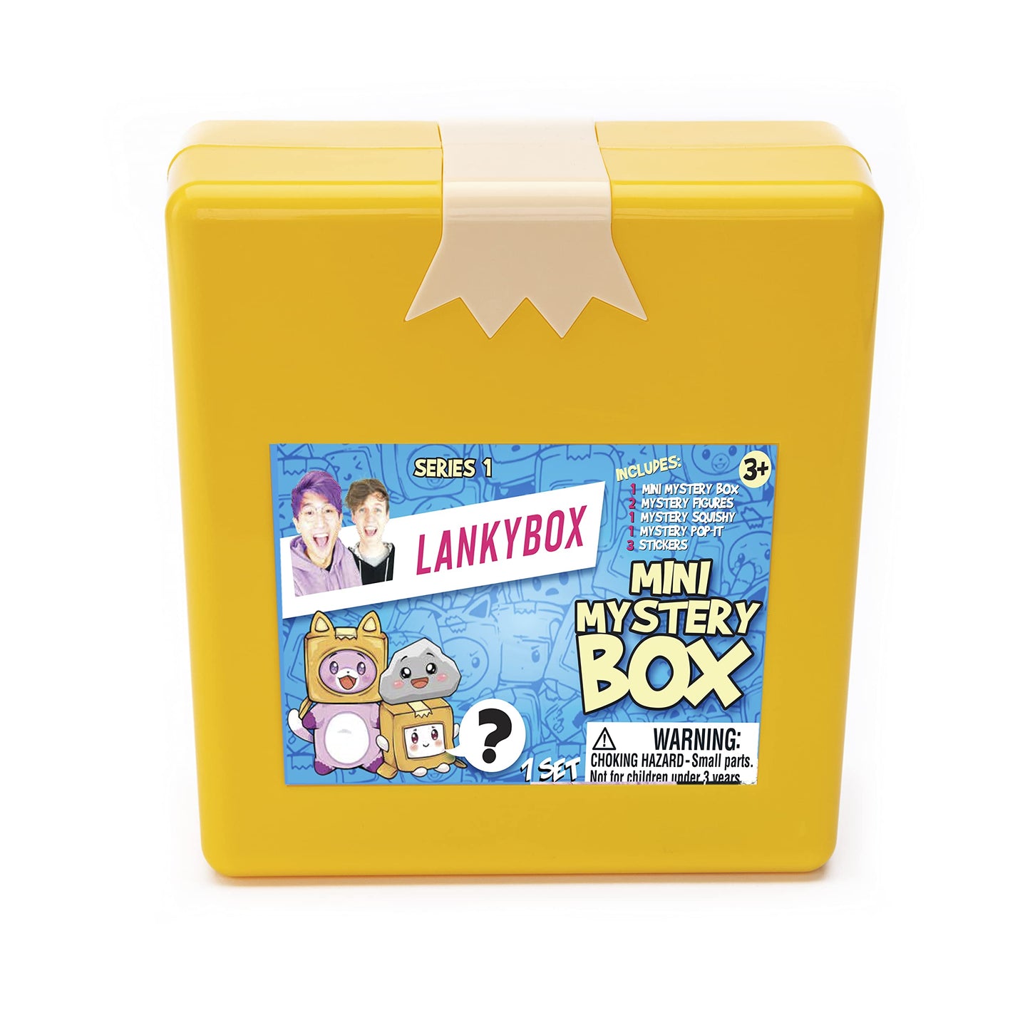 Lankybox Mini Mystery Box, For The Biggest Fans, 2 Mystery Figures, 1 Squishy Figure, A Pop-It, And 3 Stickers