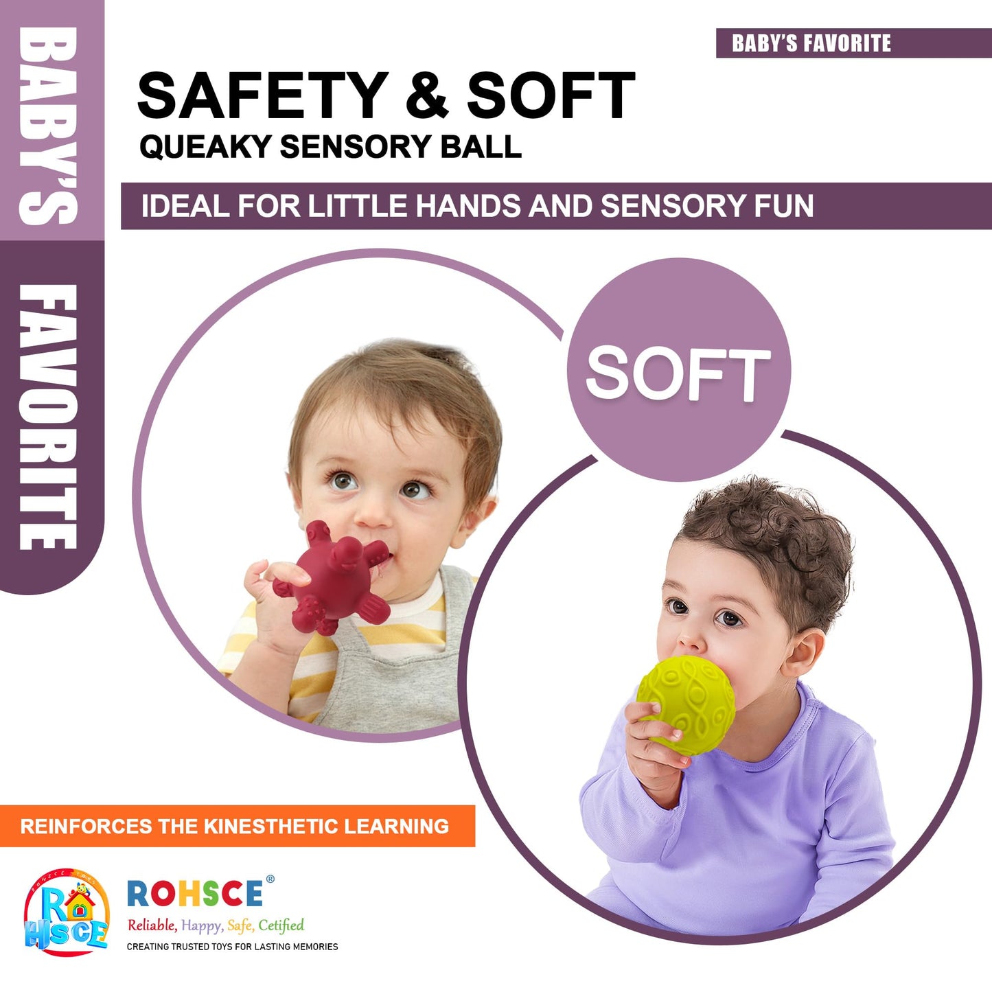 ROHSCE Sensory Balls for Toddlers 1-3, Montessori Toys for Babies 6-12 Months, Easter Baby Toys, Sensory Balls for Easter Basket