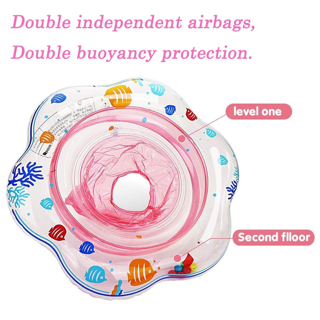Baby Swimming Float Ring,Baby Inflatable Pool Floatie Baby Water Float Infant Swim Pool Rings For Toddler Kid Age 6-48 Months, B