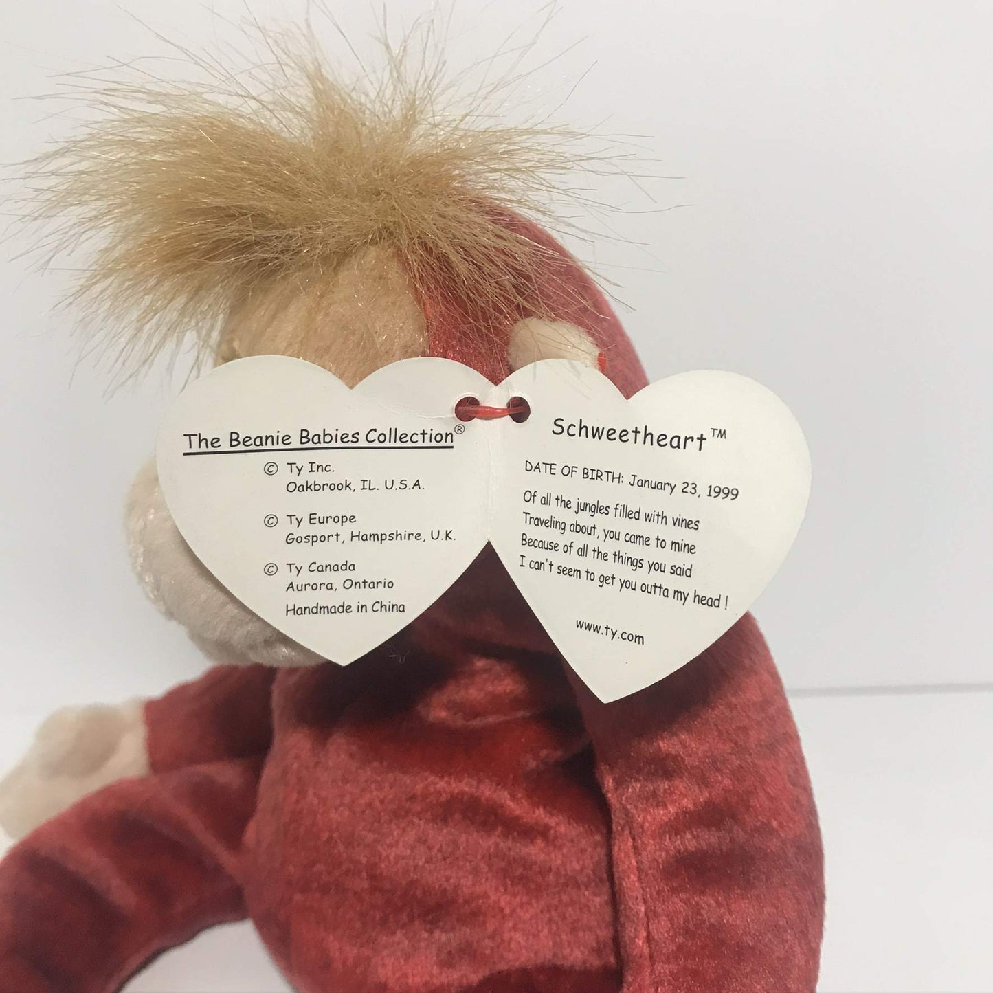 Ty Beanie Babies Schweetheart the Orangutang - 8 Inch Plush Toy, Model 008421042524