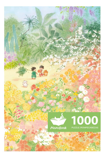 MOMIBOOK Puzzles for Adults 1000 Piece Jigsaw Puzzles of The Fragrance Here, Painting Image Wildflower Difficult Challenging Har