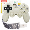 Cool Remote Game Control Teething Toy For Babies 0-6 6-12 Months,Game Controller Teether For Gamer Parents,Baby'S First Valentines Day Gifts,Silicone Remote Chew Toys(White