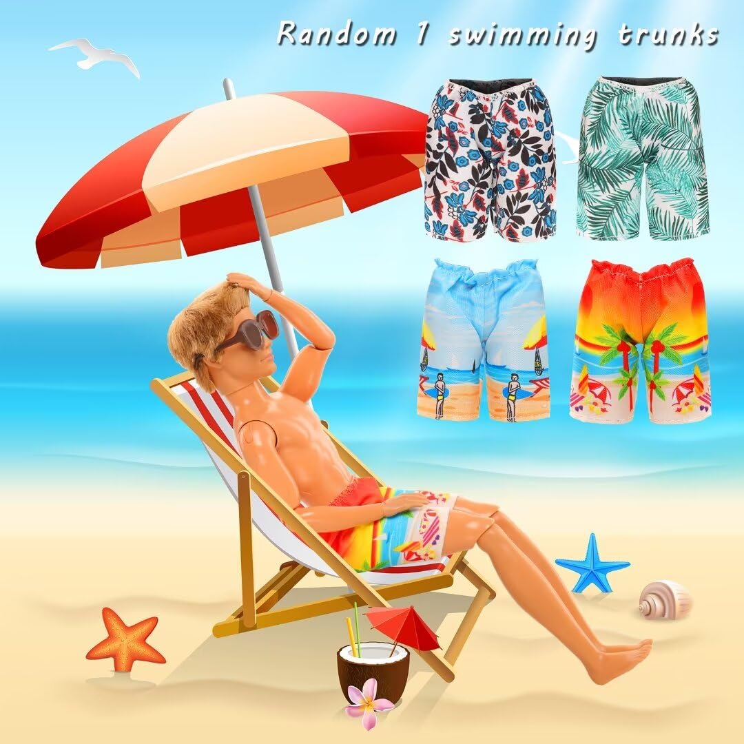 Miunana Lot 12 Items Doll Clothes For Boy Doll Include Random 4 Pcs Casual Wear + 5 Pcs Dolls Pants +3 Pairs Of Shoes