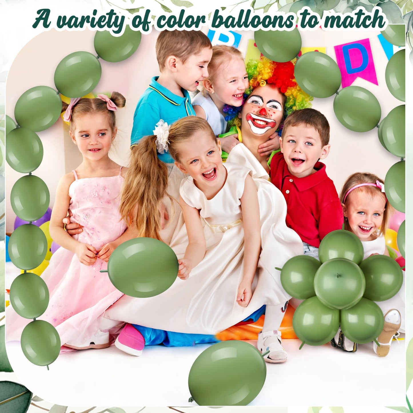 Meanplan 100 Pcs Link Balloon Quick Linking Latex Connected Balloons Linkable for Halloween Thanksgiving Day Carnival Wedding Pa