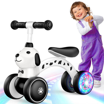Balance Bike Tricycles Toys For 1 2 Year Old Baby, Colorful Lighting Toddler Bike, First Birthday Gifts For 1 2 Year Old Boys Gi