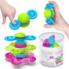 Guibola Suction Cup Spinner Toys For 1 Year Old Boy Girl, 3Pcs Spinning Toys For Toddlers 1-3,Sensory Toys Bath Toys Travel Toys