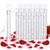 48 Pack Bubbles for Wedding Party Favors - Mini White Heart Bubble Wand Bulk with Bubbles Refill Solution Toys for Kids mature-themed Wedding Anniversary Valentine's Day Propose Bachelorette Party Favors