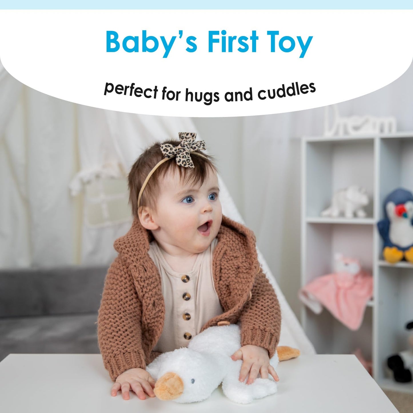 KIDS PREFERRED Carter's Soft Duck Cuddle Plush Stuffed Animal - Ideal for All Ages, Perfect for Cuddling and Comfort