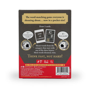 Exploding Kittens Really Loud Librarians Grab & Game 2+ Players - Ages 8+ - 15 Minutes To Play - Travel Sized Word Shouting Game - Easter Basket Stuffer - Ideal For Easter Party, Family, Kids & Adults