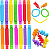 Pop Tubes 14Pack Pop Tube Fidget Toys for Kids and Sensory Toys for Children and mature-themed Fidget Tubes for Stress and Anxiety Relief Learning Toys for Toddlers