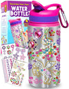 PURPLE LADYBUG Decorate Your Own Water Bottle Kit - Unicorn Color, Metal, Ages 5-10, Perfect for Easter Basket Gifts