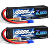 Zeee 4S Lipo Battery 10000mAh 14.8V 120C with EC5 Connector Soft Case RC Battery Compatible with Xmaxx RC Car Truck Tank Racing