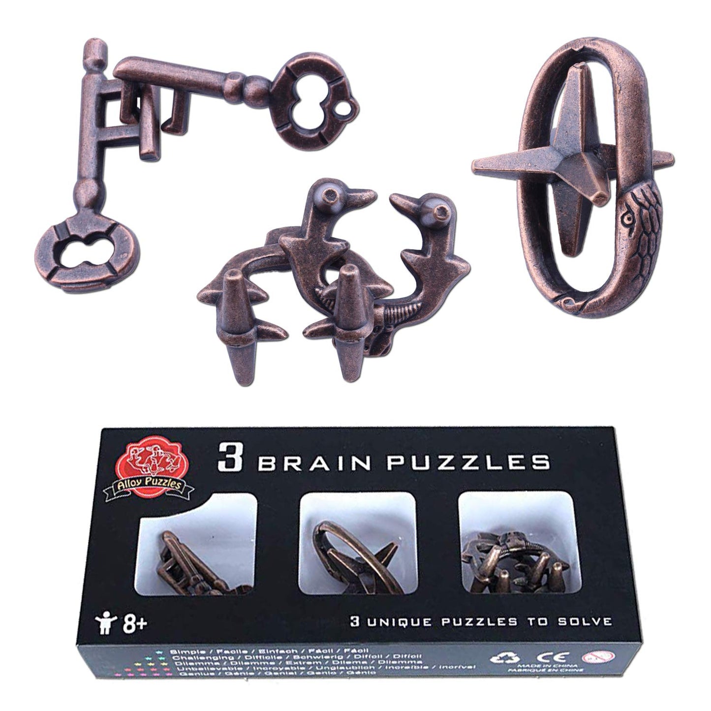 Brain Teaser Puzzle For Adults Puzzles Metal Hole Lock Adult Educational Toy Jigsaw Iq Puzzle (Ferrous)