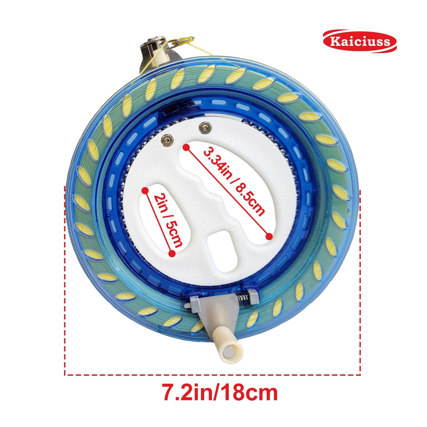 Kaiciuss 7.2 Inch Kite Reel Winder With Line, Kite String Reel For Kids & Adults, Easy To Use Kite String And Spool, It Comes With Durable Kite Thread And Connector (Dark Blue)